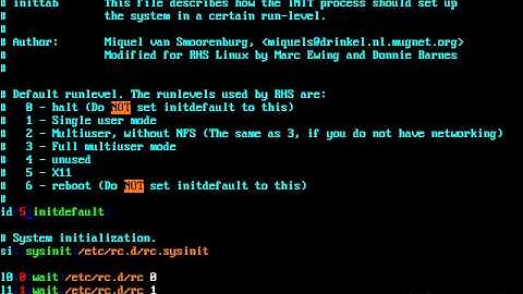 Changing Default Run Level in Red Hat Linux