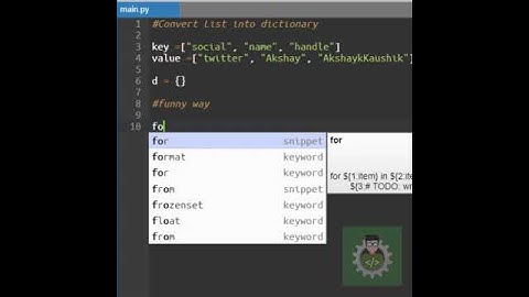 Python one liner to Convert List into Dictionary #Shorts