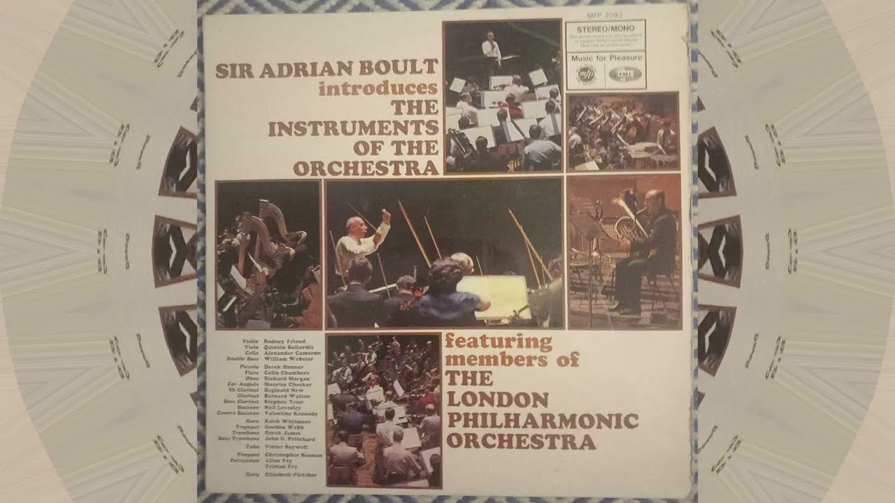 Sir Adrian Boult - Instruments Of The Orchestra - Vinyl LP - UK - 1968