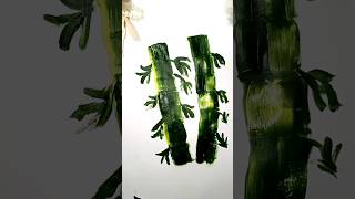 how to paint bamboo in one minute #painting #trending #drawing #art #bamboo drawing #shorts