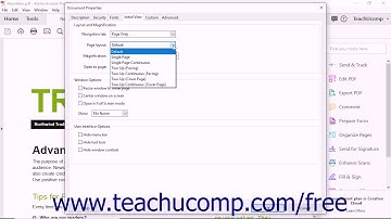 Acrobat Pro DC Initial View Settings for PDFs - Adobe Acrobat Pro DC Training Tutorial Course