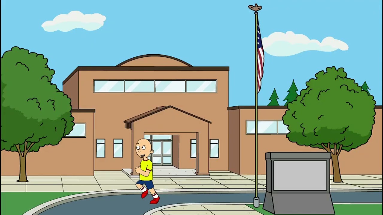 Caillou cuts school to go to Little Caesars/grounded YouTube