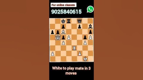 Mate in 3 moves ll for online classes contact 9025840615 ll chess ll puzzles mar 21