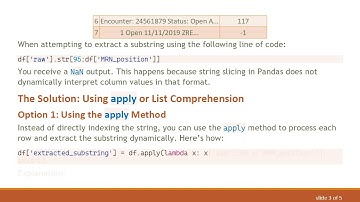 Extracting Substrings in Pandas: How to Use a Column for Dynamic String Indexing