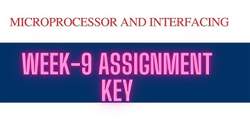 Microprocessor and Interfacing -Nptel -week 9 answer key