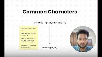 Finding common characters in a string (String - Easy)