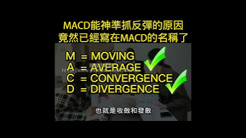 MACD能神準抓反彈的原因竟然已經寫在MACD的名稱了