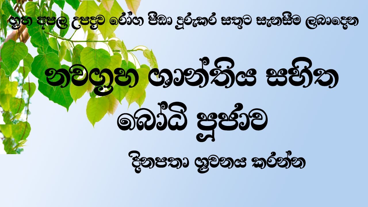 #Pirith නවග්‍රහ ශාන්ති බෝධි පුජාව #Bodhi Poojawa