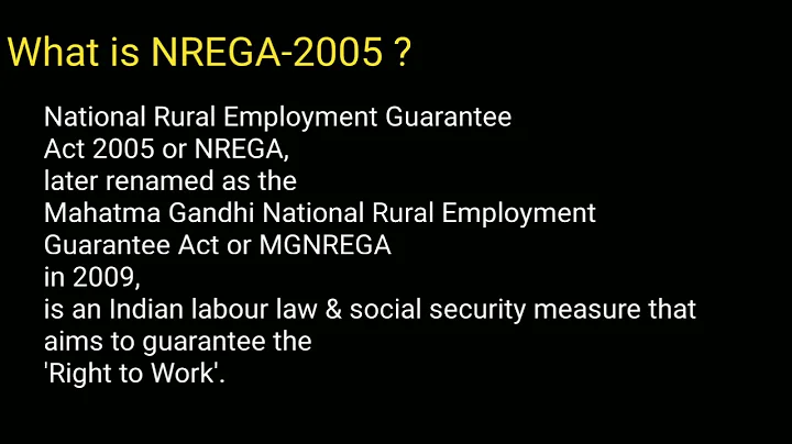 Mahatma Gandhi National Rural Employment Guarantee Act, 2005 (MGNREGA),#currentaffairs,#legalrights