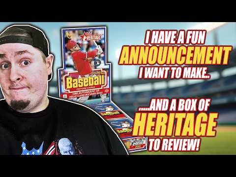 I Have A Fun Announcement.... | 2026 Topps Heritage Hobby Box Review