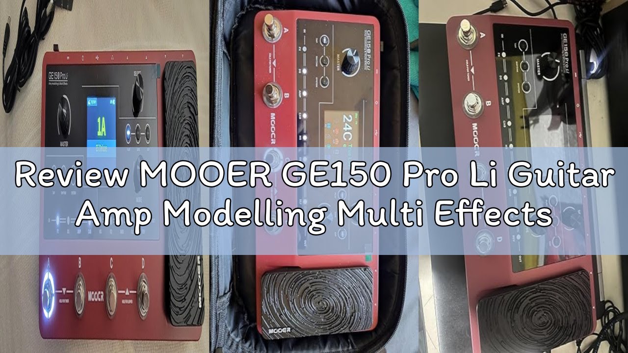 Review MOOER GE150 Pro Li Guitar Amp Modelling Multi Effects PedalBuilt-in Battery with 200 Presets,