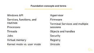 Windows Internals - Ch1 - 2 - Foundation concepts and terms