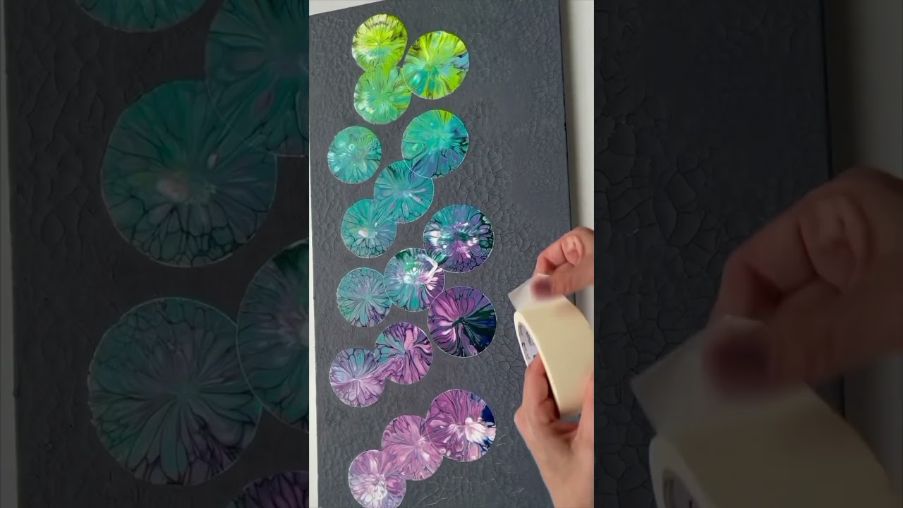 Wow! Dandelion FLUIDART transformation acrylic pour painting