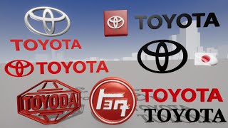 3D Toyota Logo Evolution 1935 - 2026