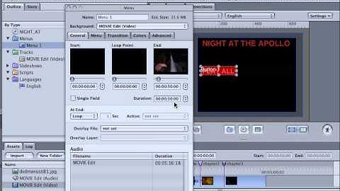 DVD Studio Pro Tutorial | 101 | Simple Motion Menus