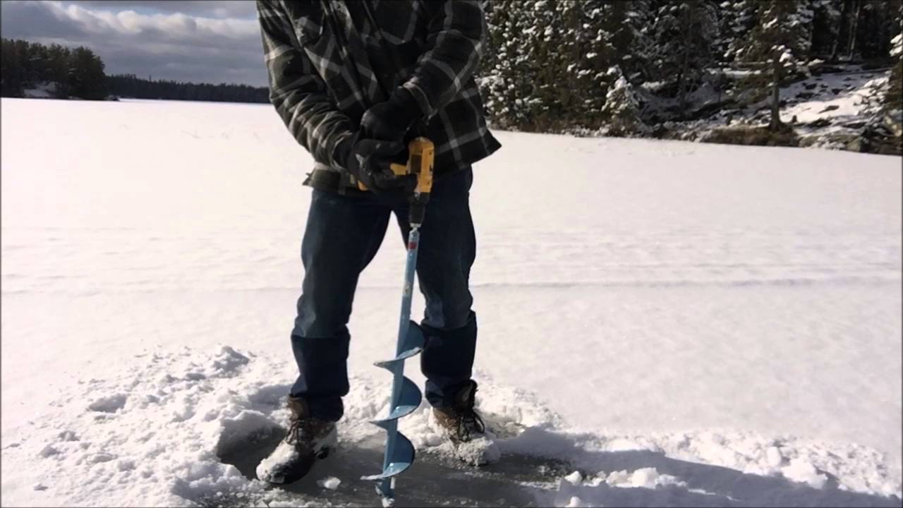 Cordless Drill Ice Auger - YouTube