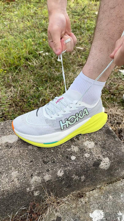 Lacing up the new HOKA Mach X 2 π Have you tried these yet? π¨ #running #runningshoes