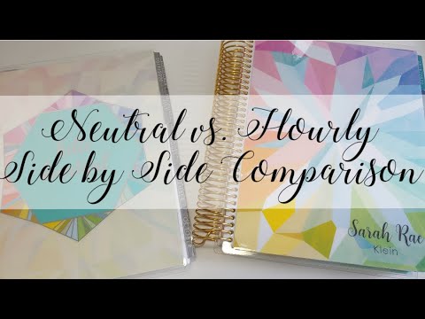 comparison neutral v colorful erin condren life planner 2019 2020 hourly hourly planner 2020