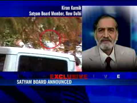 Kiran Karnik on being appointed as Satyam board me...