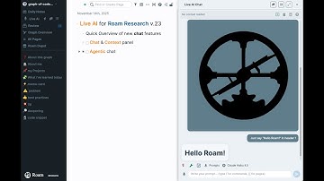 An agent to chat with your notes in Roam Research: Live AI chat panel overview