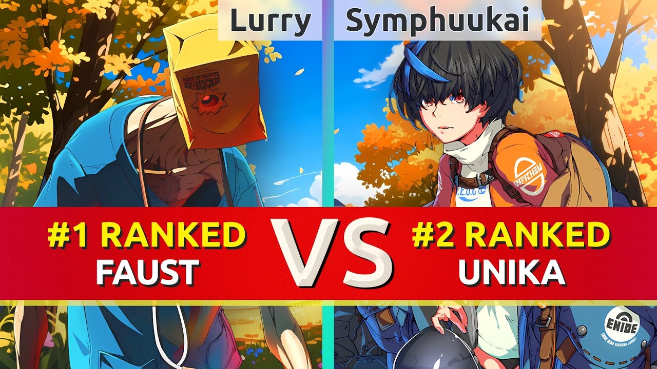 GGST ▰ Lurry (#1 Ranked Faust) vs Symphuukai (#2 Ranked Unika). High Level Gameplay