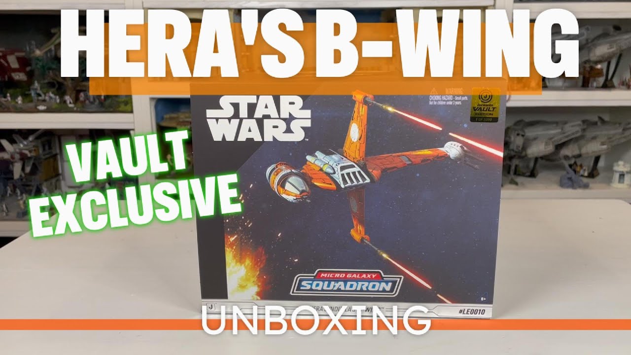 Star Wars Micro Galaxy Squadron Jazwares Exclusive Hera Syndulla's B-Wing Toy Unboxing & Review