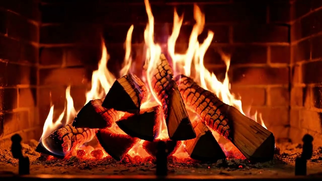 Intense Crackling Fire | Luxury Brick Fireplace | Deep Sleep and Pure Relaxation | No Ads