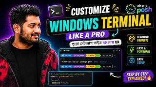 🎨 Customize Windows Terminal Like a Pro | Oh My Posh Setup Guide in Bangla