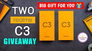 2 Realme C3 Bumper GIVEAWAY For My All Subscribers | 20K SUBSCRIBERS COMPLETE SPECIAL SURPRISE 