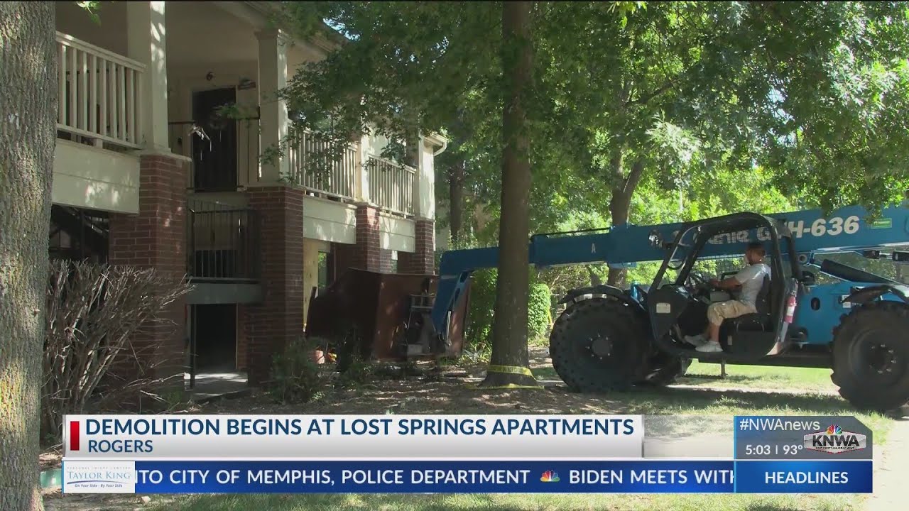 Demolition begins at Lost Springs Apartments YouTube