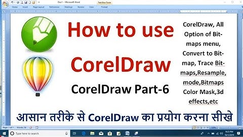 How to Use Bitmap menu all option in Coreldraw part 6