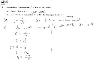 DSE maths core 2017 paper1 #08 variation