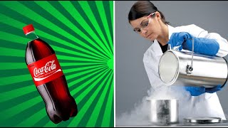 coca cola con nitrogeno liquido - experimento