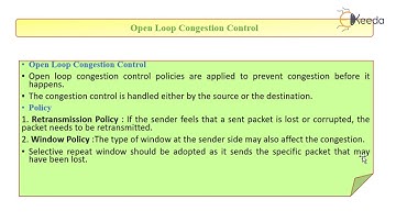Open Loop Congestion Control