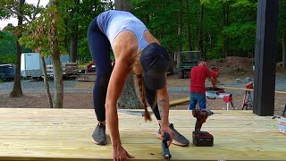 Installing Decking Boards | BUILDING A FRONT PORCH ON OUR OFF GRID HOME