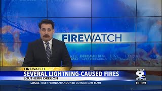 Several Lightning-Caused Fires in Southern Oregon