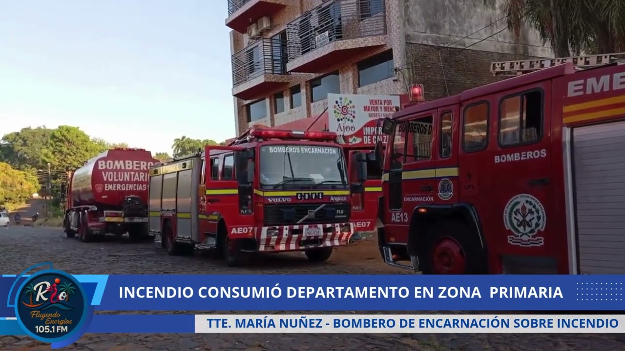 INCENDIO CONSUMIÓ DEPARTAMENTO EN ZONA ADUANA DE ENCARNACIÓN