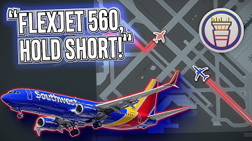Close Call at Midway! Business Jet Crosses Active Runway [ATC Audio]