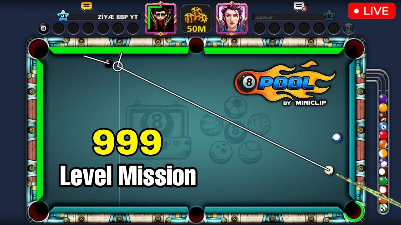 8 Ball Pool 999 Level Mission 🔥 YouTube