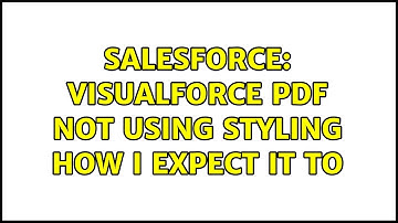 Salesforce: Visualforce PDF not using styling how i expect it to