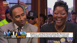 Famous First Take - Stephen A apologizes to Kevin Durant's Mom Profile