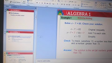 Solving Inequalities Using Addition and Subtraction (grade 7) part 1