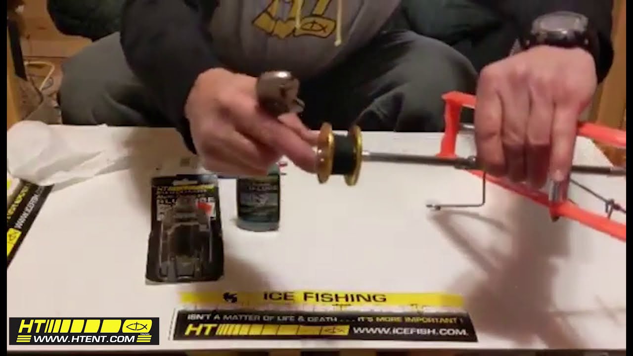 How to properly lube a tip up for ice fishing. 