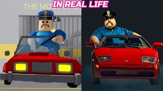 CAR BARRY'S PRISON RUN IN REAL LIFE Fat Guy vs Lamborghini Obby New Update Roblox All Bosses #roblox