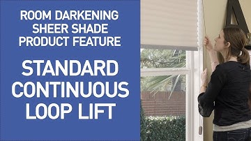 Room Darkening Sheer Window Shades with Continuous Cord Loop Lift - QuickDemo