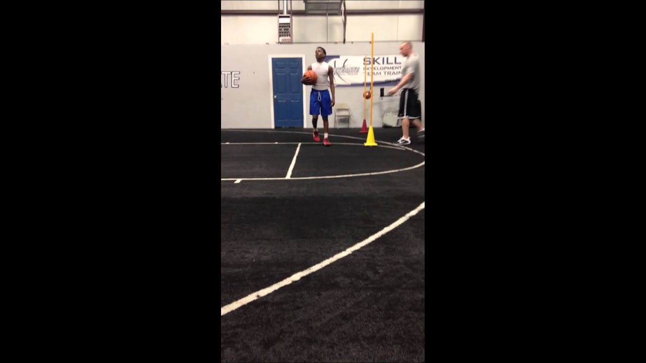 Nicholas Burns in lab with Accelerate Basketball