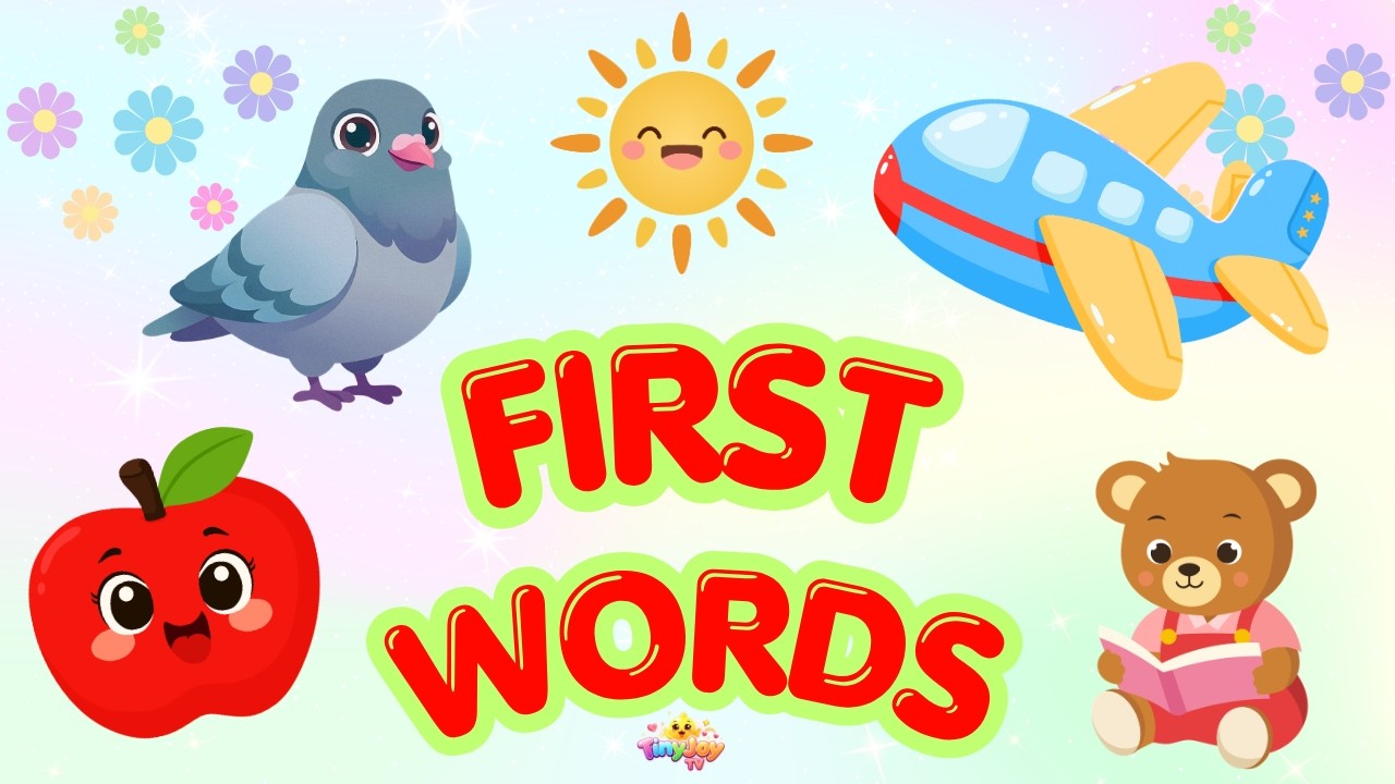 25 First Words for Toddlers | Learn to Spell Easy Words | Kids Learning ...