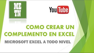 Como crear un complemento | Microsoft Excel