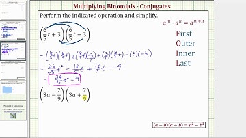 Ex: Multiplying Binomial Conjugates with Fractions