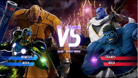 NOVA and Nemesis vs Blue Hulk and Thanos - MARVEL VS. CAPCOM: INFINITE